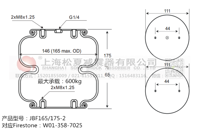 JBF165/175-2橡膠<a href='http://fhahmctj.cn/' target='_blank'><u>空氣彈簧</u></a>