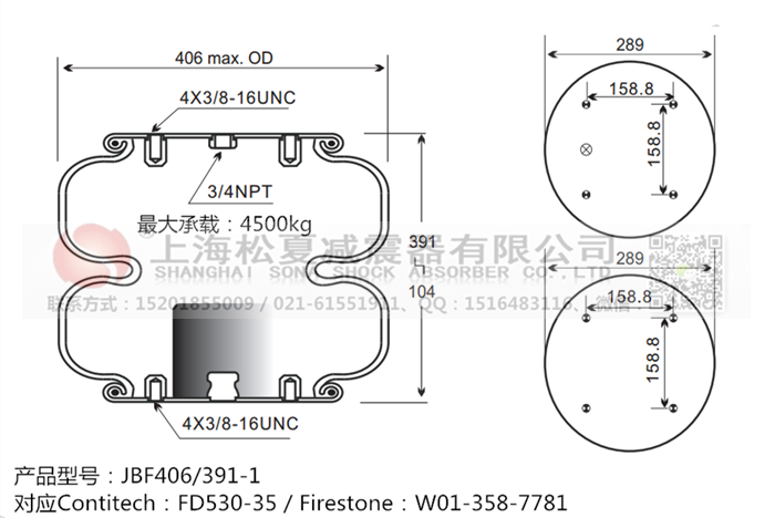 JBF406/391-2橡膠<a href='http://fhahmctj.cn/' target='_blank'><u>空氣彈簧</u></a>