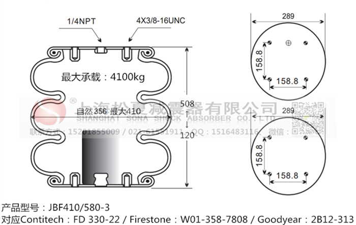 JBF410/580-3橡膠<a href='http://fhahmctj.cn/' target='_blank'><u>空氣彈簧</u></a>